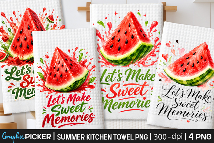 Summer Kitchen Towel Sublimation, Trendy Summer PNG, Summer