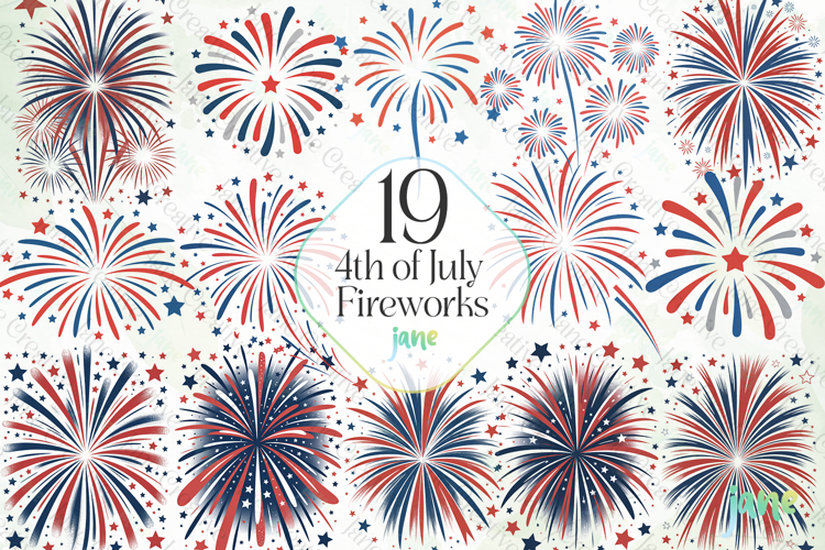 4th of July Fireworks Sublimation