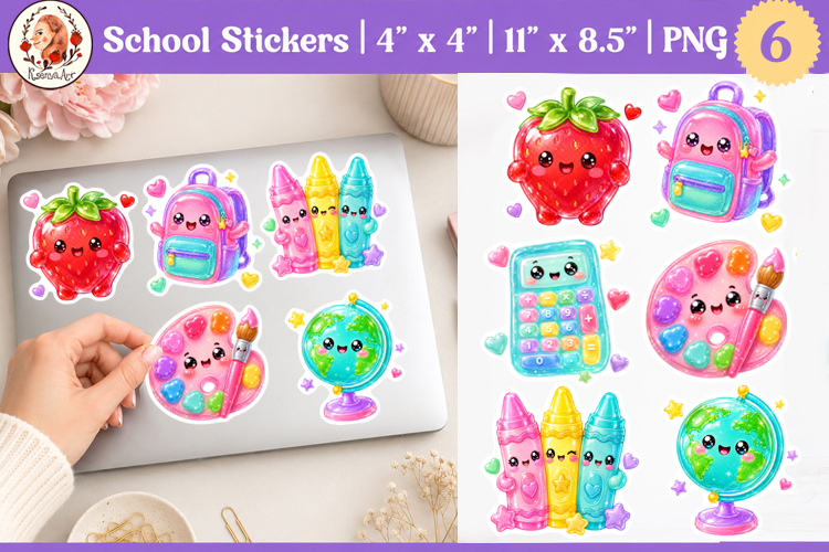 Printable Cute Summer Animal Stickers