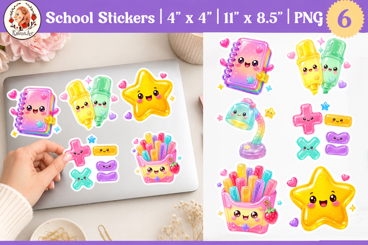 Printable Cute Summer Animal Stickers