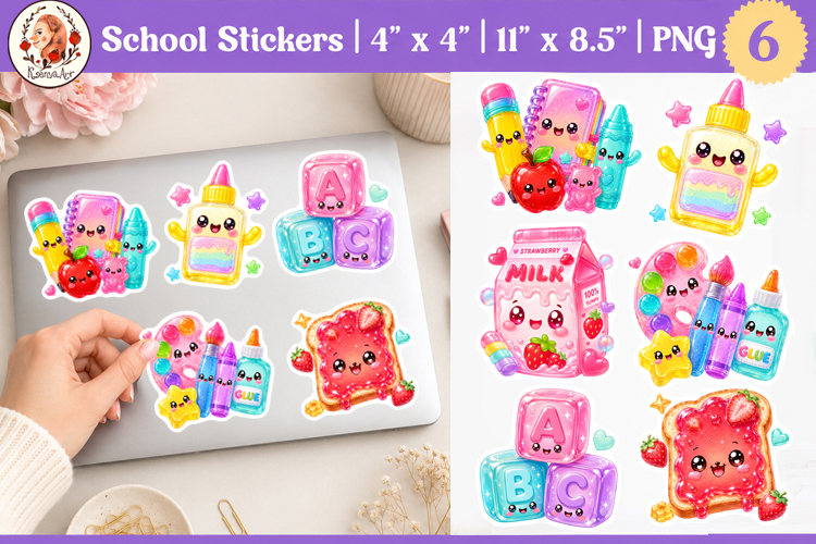 Printable Cute Summer Animal Stickers